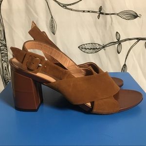 Robert Clergerie Marlon Amber Soft Suede Sandals